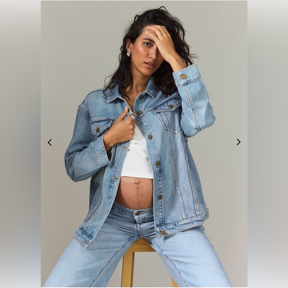 Hatch Jackets & Blazers - Hatch The Classic Maternity Jean jacket Blue Denim size small oversized